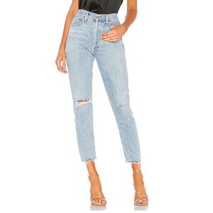 Agolde Jamie High Rise Classic Light Blue Jeans